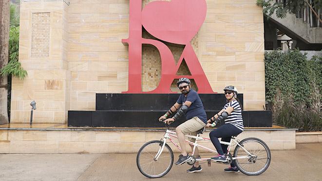 Must Try activity Riding Double Seater Tandem Cycle at Della